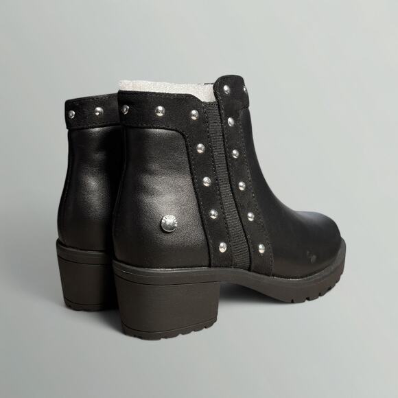 Kenneth Cole Reaction Girl's Teri Chelsea Studded Heeled Boots in Black - Picture 3 of 8